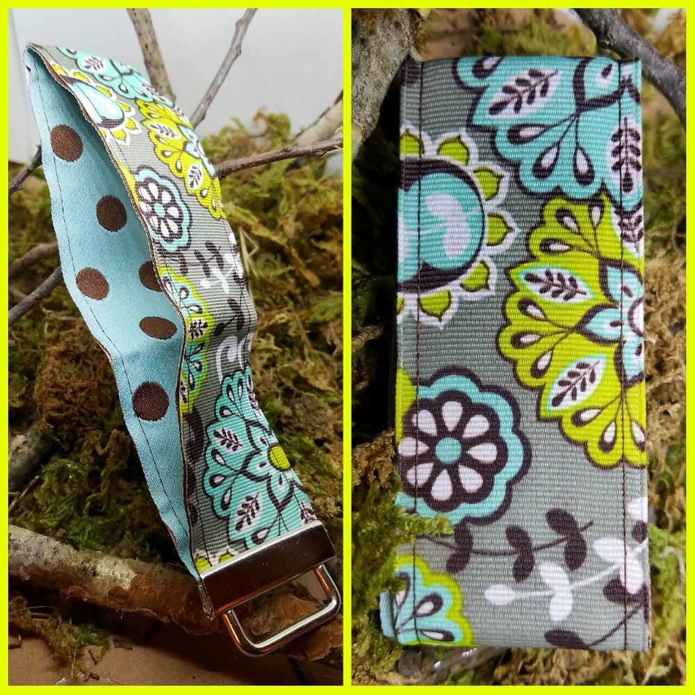 BUNDLE TO SAVE!  Polka Dot Floral Ribbon Keychain